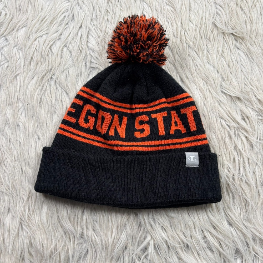 Champion Men's Unisex OS Oregon State‎ Beavers Knit Beanie Hat Bauble Pom Pom